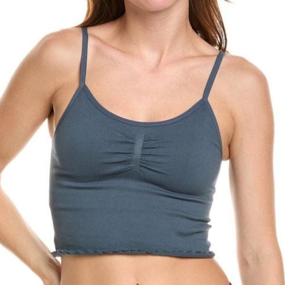 SPIRITUAL GANGSTER Hart Seamless Crop Tank Deep Sea Blue M/L VGUC